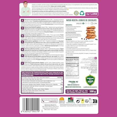 Miniatura 3 de Naturgreen - Eritritol Ecológico Bio, Edulcorante De Mesa A Base De Eritritol, Contiene 500g