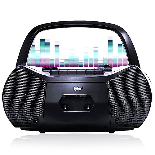 Tyler Portable Boombox Cd Player And Cassette Player Combo Am/Fm Radio Cd Players For Home/Outdoor Portable Dynamic Stereo With Speakers Builtin Antenna For Best Reception Aux Input/2 Headphone Jacks #TOP22