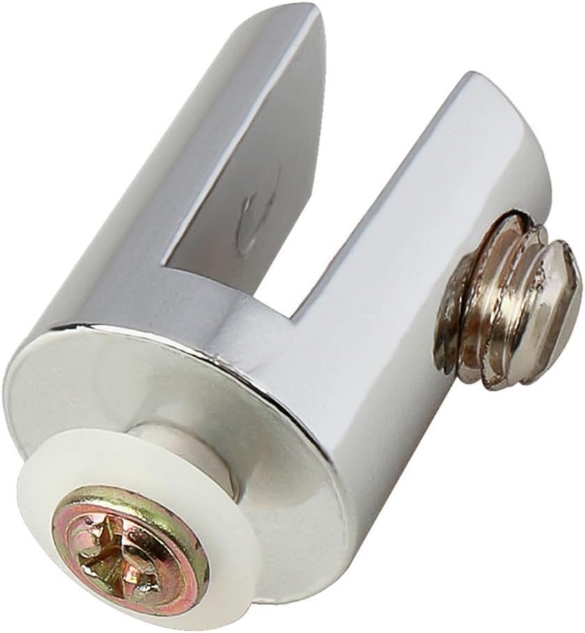 8 abrazaderas de cristal para espejo de baño, aleación de zinc, soporte de estante de vidrio, adecuado para baño, sala de estar, lugares públicos, plata (4-6 mm)