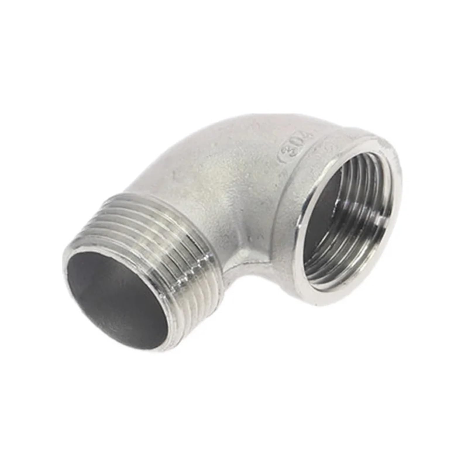 1/8" 1/4" 3/8" 1/2" 3/4" SS304 Codo de calle de 90 grados de acero inoxidable, conector de tubería roscado hembra x macho for agua, gasóleo y combustible(3")