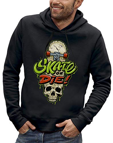 Skate or die sweat pour homme adepte de la planche de skateboard en ville