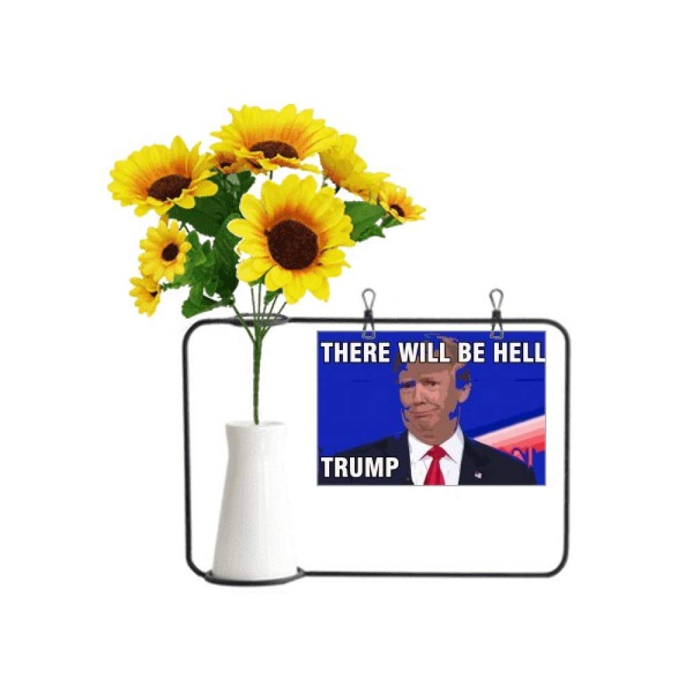 Carte de bénédiction président américain avec tournesol artificiel