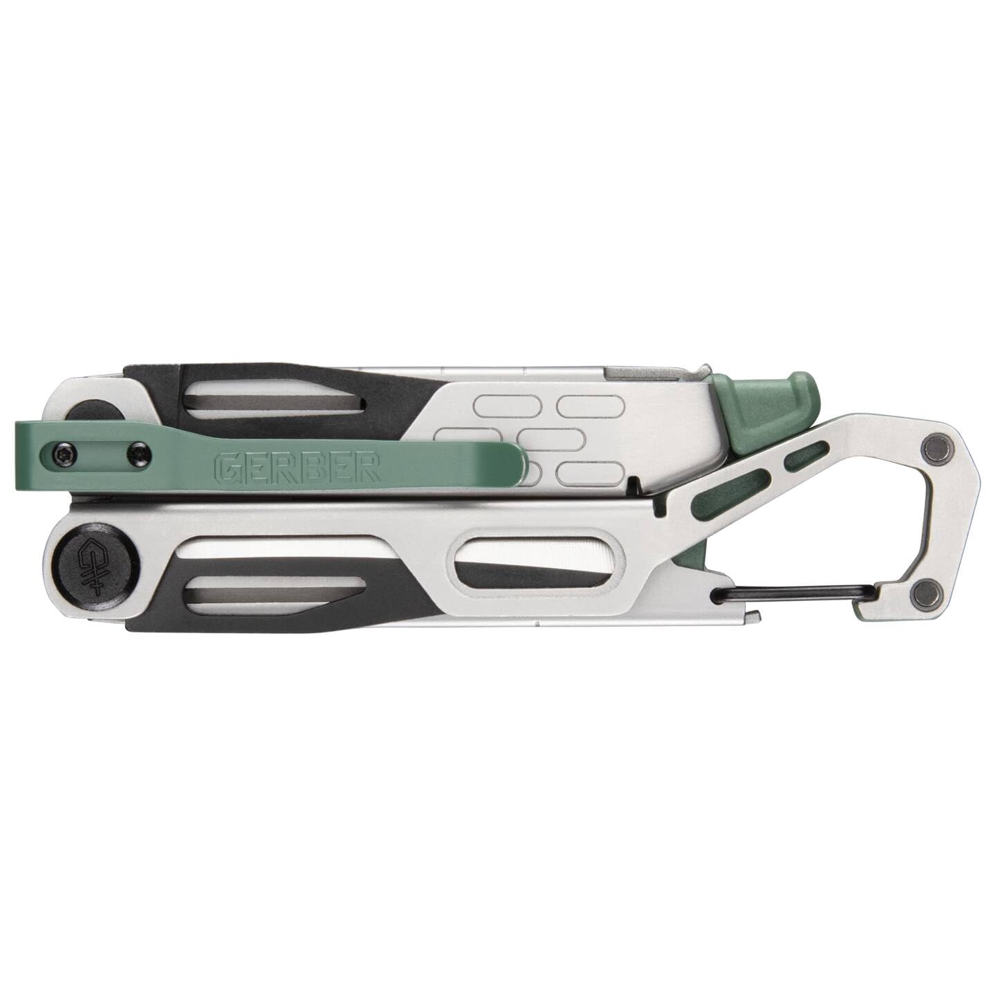 Gerber Multi-Tool mit 10 Funktionen, Stakeout Spark | Camping-Tool mit Frame-Lock Verriegelung, Zange, Feuerstarter, Karabiner u.v.m., Baltic Haze, 1070268
