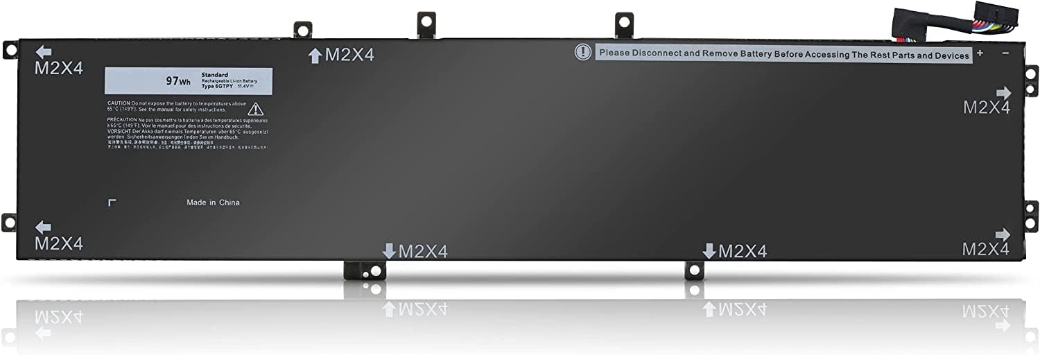 VUOHOEG 6GTPY Laptop Battery for Dell XPS 15 9570 9560 9550 7590 Precision 5530 5520 5510 M5510 M5520 Series 5XJ28 5D91C GPM03 6 Cell 97Wh 11.4V