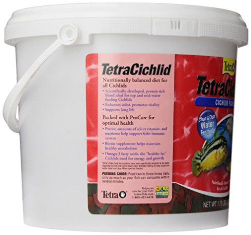 Tetracichlid Cichlid Flakes 1.75 Pounds, Fish Food, Clear Water Advanced Form & Cichlid Crisps 8.82 Ounces, Fish Food, Clear Water Advanced Formula #TOP28