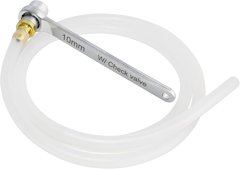 FIRSTINFO TOOLS F3510 Ferramenta para Sangria de Freios com Chave de 10 mm, Encaixe de 12 Pontos e Válvula de Retenção