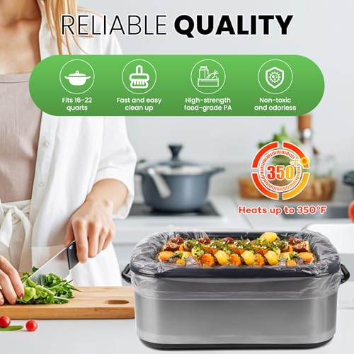 CAREGY Electric Roaster Liners 34 x 18 Inch 30 Counts Disposable Roaster Liners Fits 16, 18, 22 Quarts Roasters, Roasting Oven Liners Cooking Bags for Immediate Cleanup by CAREGY - Image 4