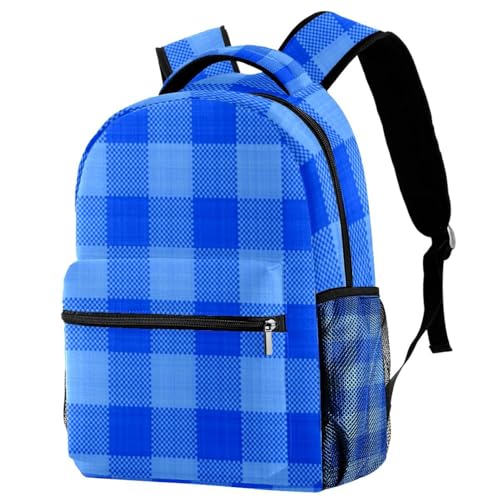 Sac à dos de voyage décontracté bleu pour fille et garçon 29.4x20x40cm