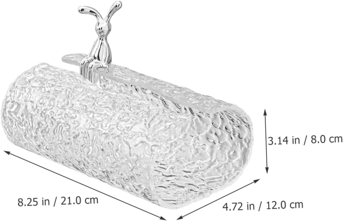 Decorative Rabbit Tissue Box Holder Creative Transparent for Tissue Storage Compact Desktop Organizer for and Items for Home and Office Use