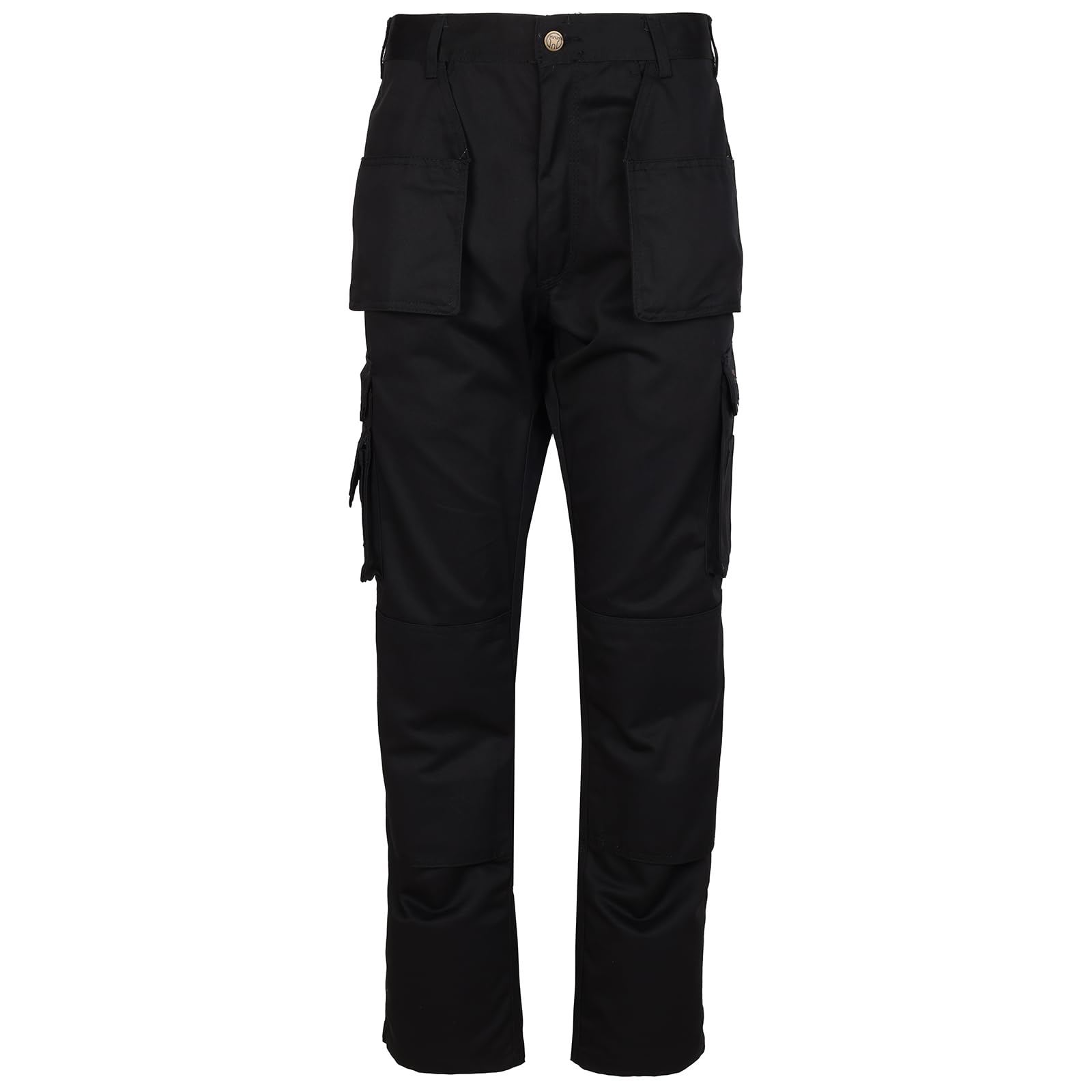 TuffStuff Pro Work extra lange Hose – 86,4 cm Taille – schwarze Cargohose – Arbeitshose für Herren – Dreifachnähte – mit Kniepolstertaschen – Herren-Arbeitshose