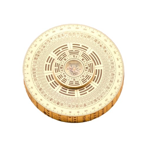 Brújula mini rotativa Feng Shui de latón estilo C miniatura 1