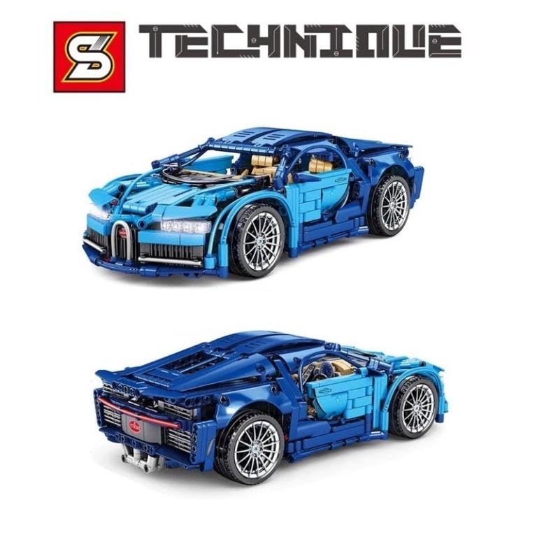 ഫ്രണ്ട് view of the assembled Sembo Block car.