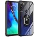 Produktbild HAOTIAN Hülle für Motorola Moto G Pro Hülle mit 360 Grad Drehring Ring Ständer, Handyhülle Kompatibel mit Magnetischer Autohalter, Stoßfest Kratzfest Schutzhülle für Motorola Moto G Pro, Schwarz