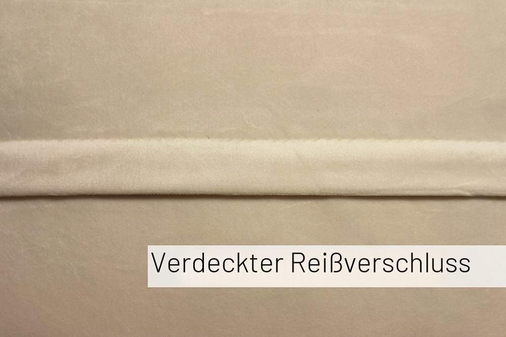 Riva Paoletti Mongolisches Kissenhülle, beige natürliches Schaffell Fabric-Luxurious Wildleder Feel reverse-100% (40,6 x 40,6 cm Zoll) – Entworfen in Großbritannien, Wolle, Hellbeige, 40 x 40 cm