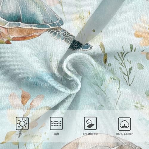 Wusikd Turtle Starfish Boys' Underwear Cotton Watercolor Boys Briefs Soft Toddler Underwear 2T3