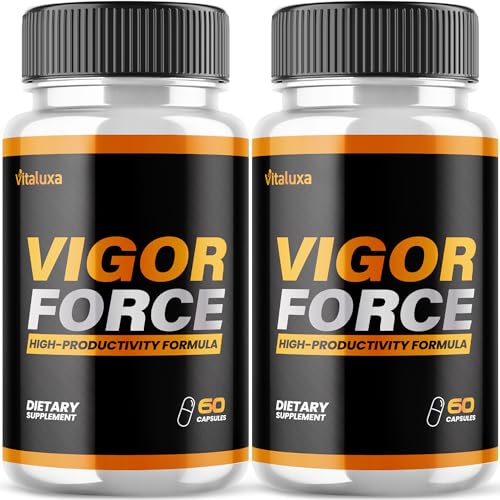 (2 Pack) Vigor Force Pills, VigorForce Capsules Supplement Advanced Maximum Strength 1500MG Formula, Force Vigor Vitamin All Natural Ingredients Reviews for Overall Wellness Support (120 Capsules)