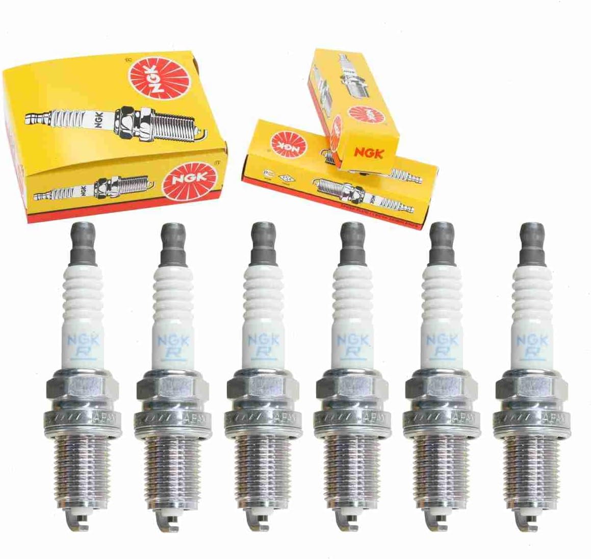 6 pc NGK Standard Spark Plugs compatible with Toyota Land Cruiser 4.5L L6 1993-1997