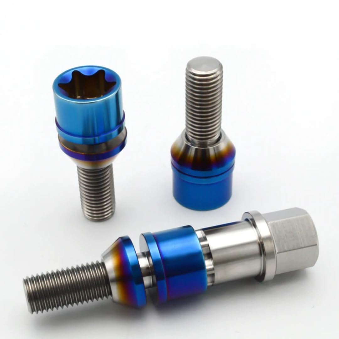 Śruby do Kół dla BMW, dla VW, Śruba koła tytanowa M12x1,5x28-45mm Torx z podkładką stożkową