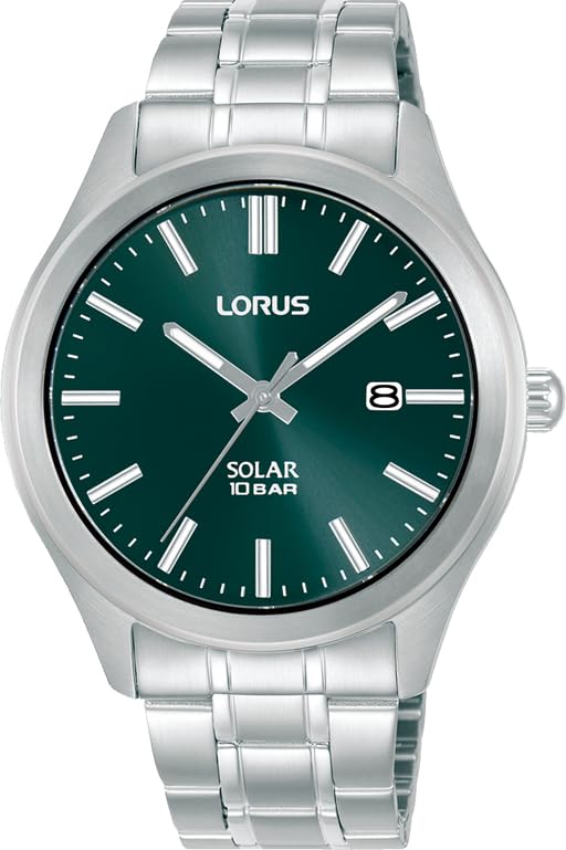 Lorus RX343AX9 Orologio Uomo Sports 3 Ponti – Solar, Quadrante Blu, Cinturino In Acciaio
