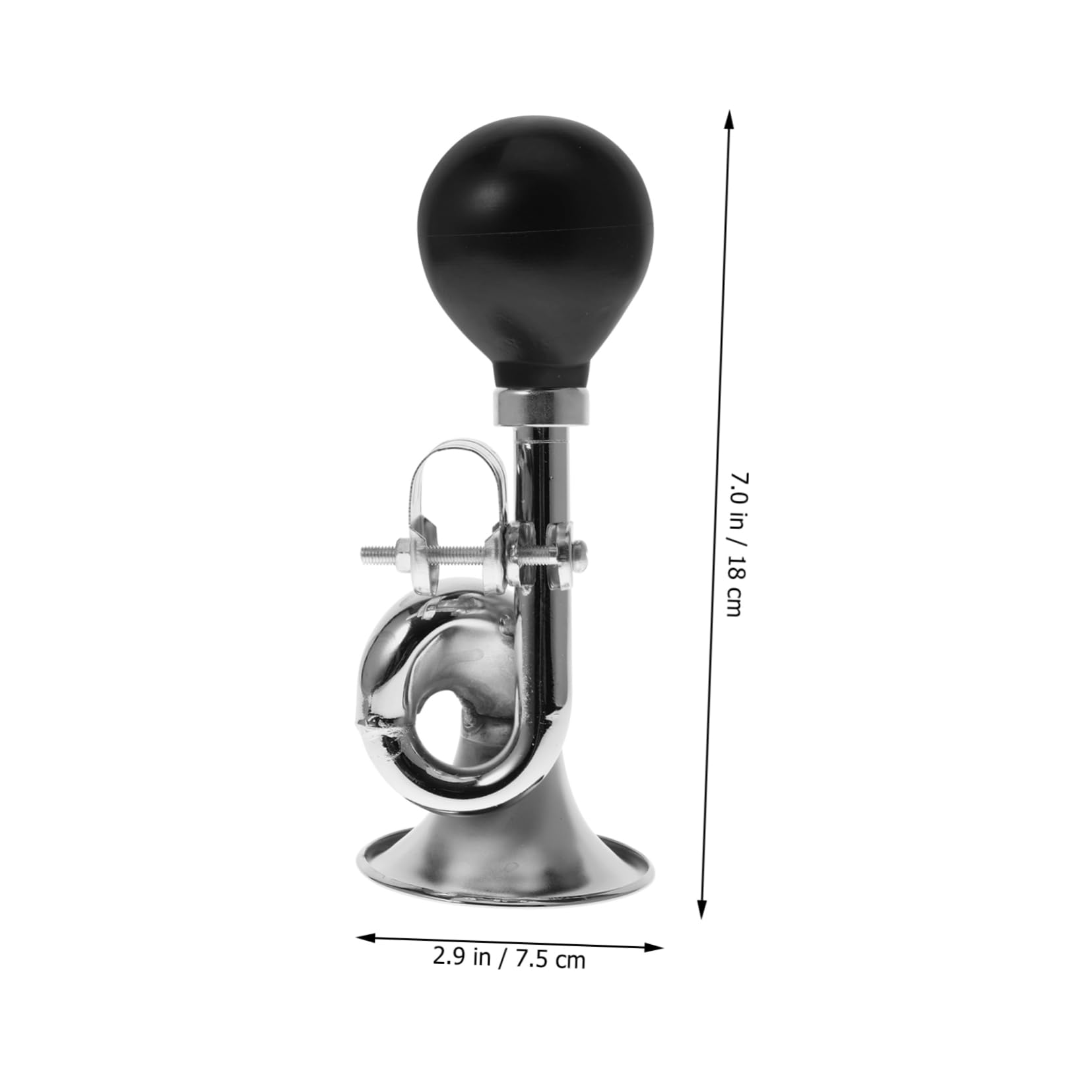 BESPORTBLE Sonnette De Vélo Cloche De Cyclisme Corne Simple Klaxon Pneumatique Clairons Astuce Cloche De Vélo Honker Klaxon De Vélo Électrique Fort Instrument Corne Adulte Silver