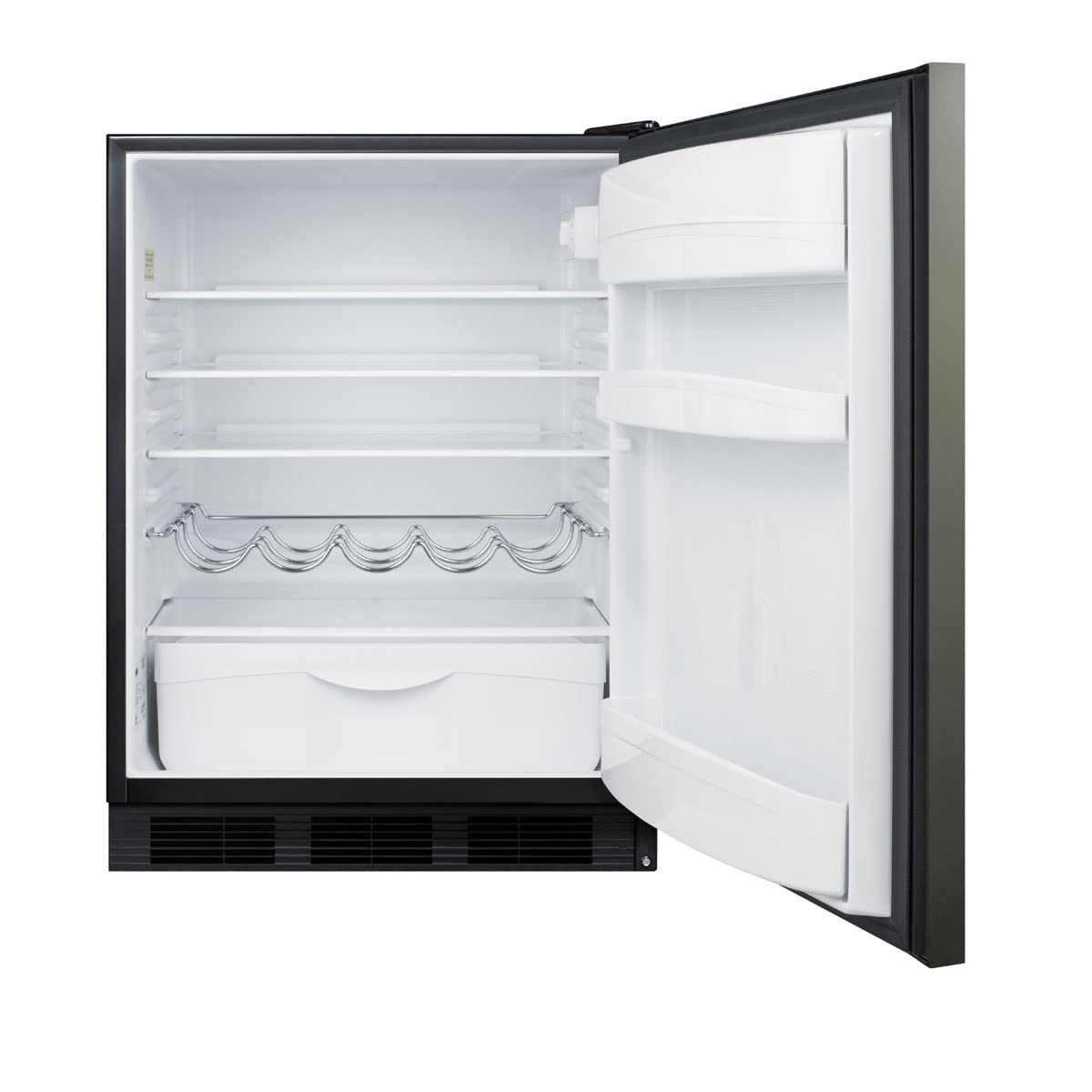 Summit Appliance FF63BKBIKSHH 33.5 x 23.63 x 23.5 in. Built-In Undercounter All-Refrigerator, Black Stainless Steel on Fridge.com