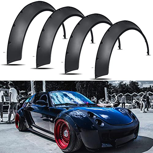 DREAMIZER 4PCS 4.5 Universal Car Fender Flares Extra Wide Body Kit Wheel Arches Fit For Most Vehicle