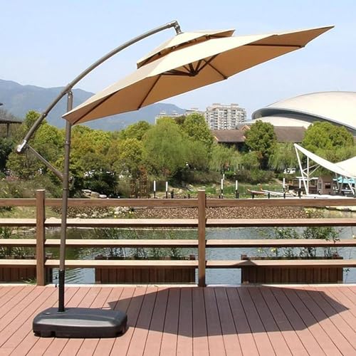 Sombrilla exterior de 2 capas protectoras contra rayos UV para jardín y playa 2