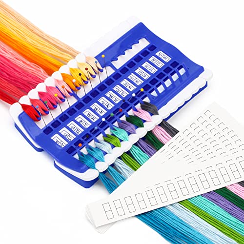Image of Luxiv 30 Position Embroidery Floss Organizer, Thread Shelf with 15P Card