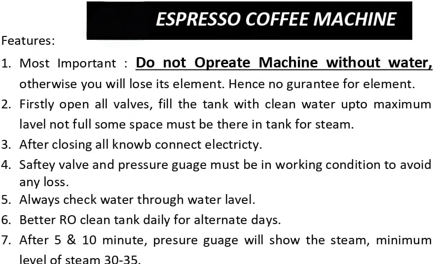 Image of Espresso Coffee Machine, 5 Liter Capacity, 500 Cups, 16 inch, Commercial Use