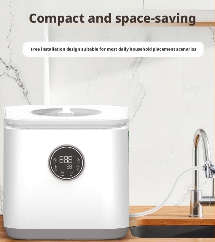 Mini lavavajillas Compacto Independiente de encimera, lavavajillas portátil de instalación sin Herramientas for cocinas pequeñas, Apartamentos, dormitorios y vehículos recreativos