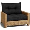 Cushion for Garden Furniture Set Seat Cushion 50 x 50 cm and Back Cushion 40 x 50 cm - Lounge Cushion Outdoor Cushion Balcony and Garden Furniture Cushion Lounge Cushion Garden Cushion Cushions for Rattan Furniture