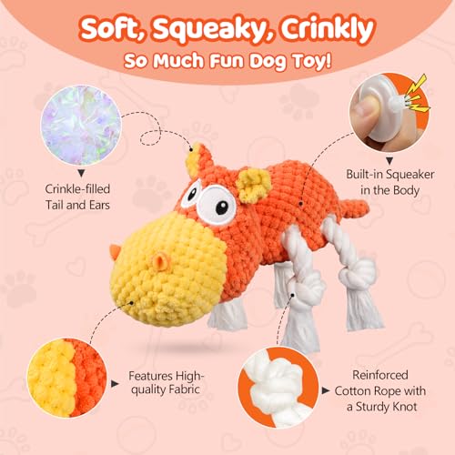 Juguete de peluche para perro con chirriador TOOPTATE miniatura 2