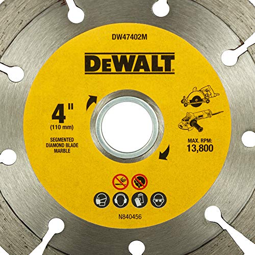 Image of DEWALT DW47402M-IN 4'' /110 mm Segmented Diamond Marble Cutting Blade (Pack of 3)