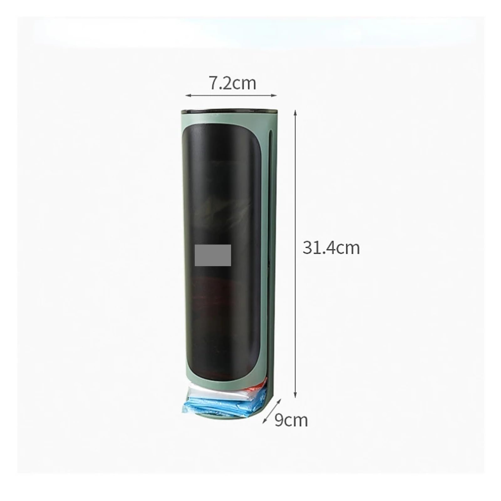 Caja de Almacenamiento Bolsas Basura, Organizador baño portátil montado en la Pared, for Cocina, Bolsa plástico, 2 uds(White)