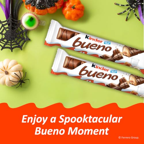 Kinder Bueno Milk Chocolate Bars, Crispy Wafer Hazelnut Cream Snacks, 8 Ct - image 3