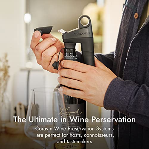 Coravin Pivot Plus Wine by the Glass System in Black Includes 2 Argon
