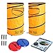 Win SPORTS Folding Disc Toss Game Set - Flying Disc Toss Dunk Game Set - Includes 2 Disc Targets with Bean Bag & 2 Flying Discs & Carrying Case - Great for Backyard,BBQs,Tailgating