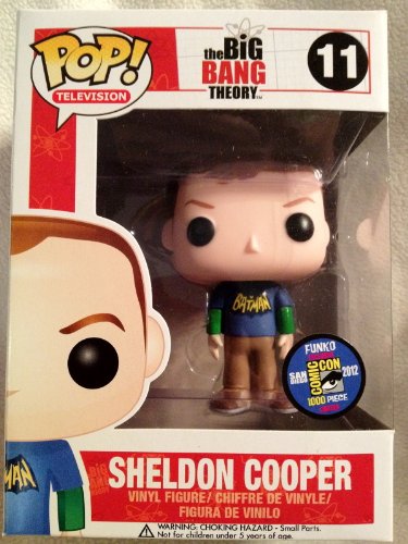 Funko Pop! 2012 Sdcc Big Bang Theory Sheldon Cooper Batman T-Shirt Exclusive