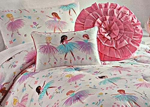 Bella Lux 4-pc. Twin Ballet Ballerina Girls Multi-Racial Comforter Set | 100% Easy-Care Polyester