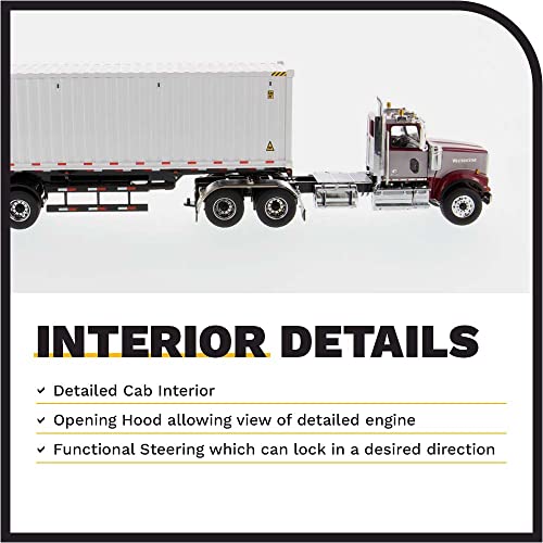 Western Star 4900 SF Day Cab con Contenedor 1:50 miniatura 4