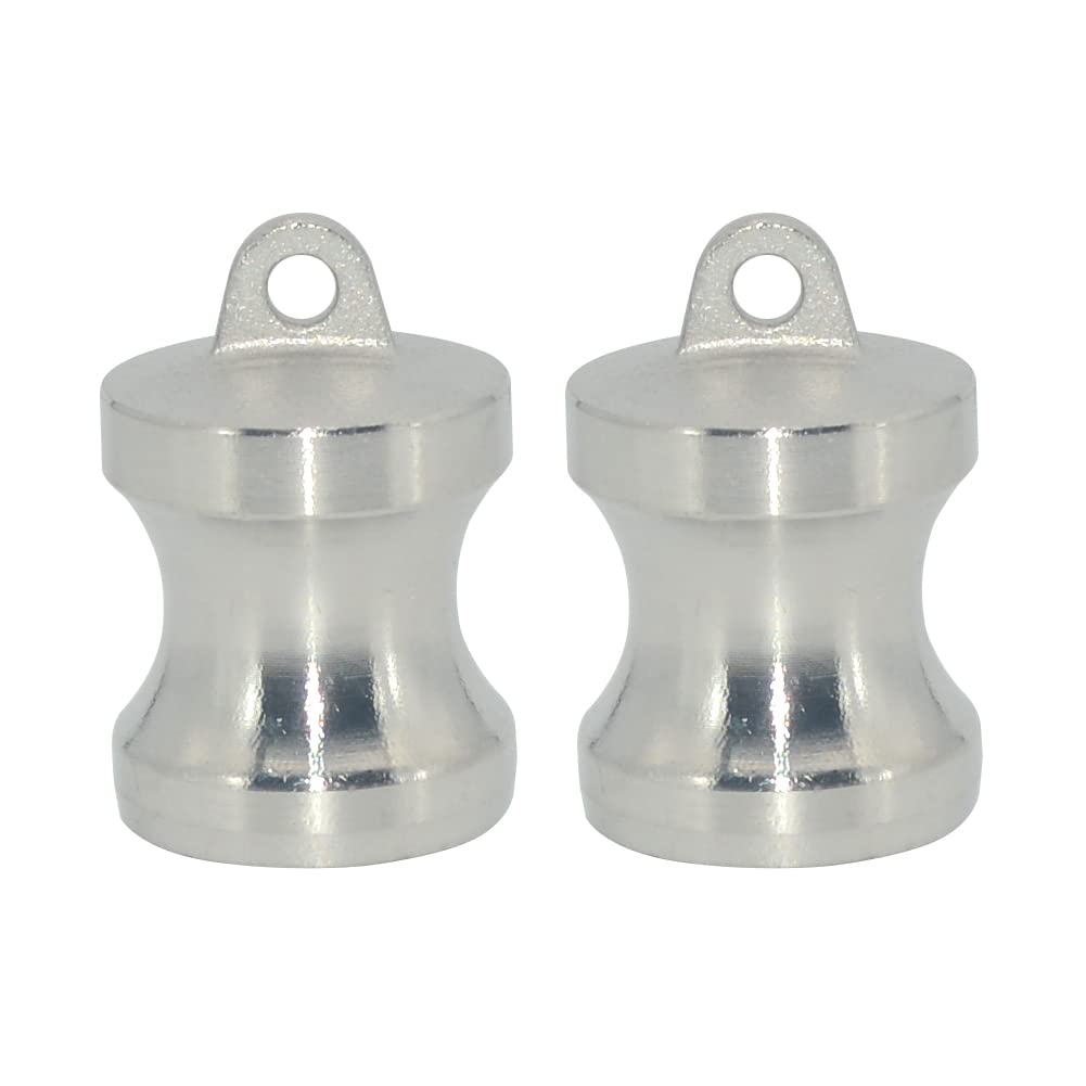 VARMHUS Trash Pump Adapter Dust Cap/Dust Cover,Type DP Cam and Groove Hose Pipe Fitting Coupler,Stainless Steel 316 (1/2")