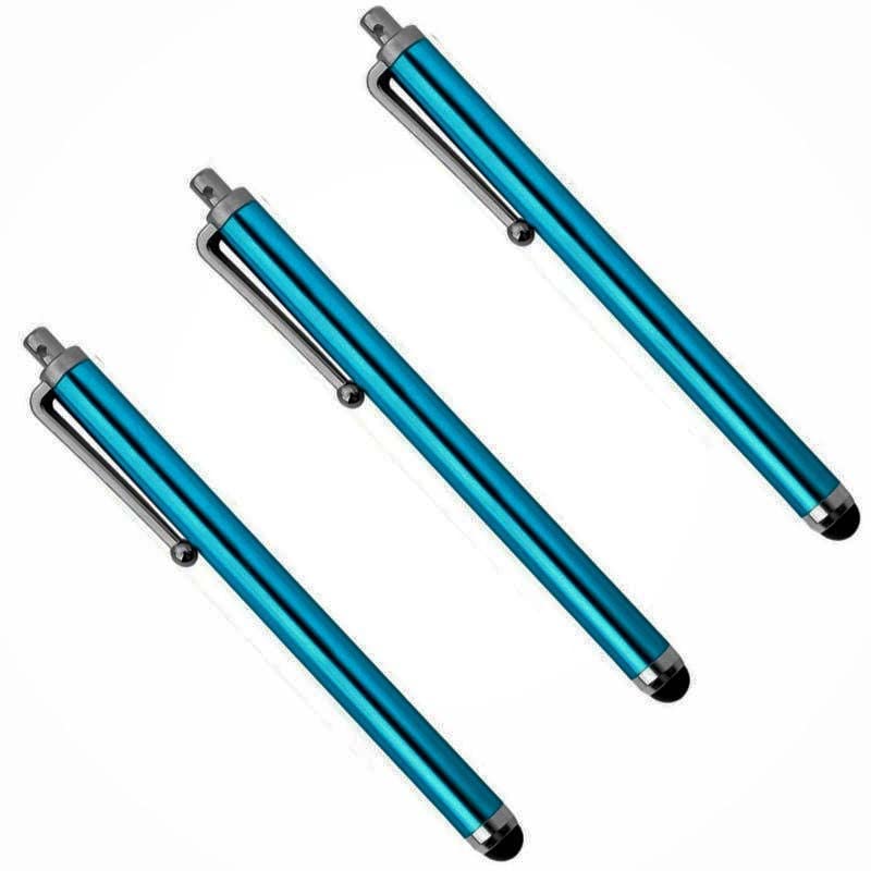Grand Stylet x3 pour Sony Xperia 5 III Smartphone Tablette Ecrire Universel Lot de 3 (Bleu)