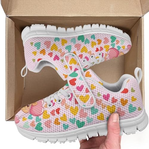 Boys Girls Shoes Kids Tennis Running Athletic School Sneakers for Little/Big Kid Giraffe Love Pattern White Sole2
