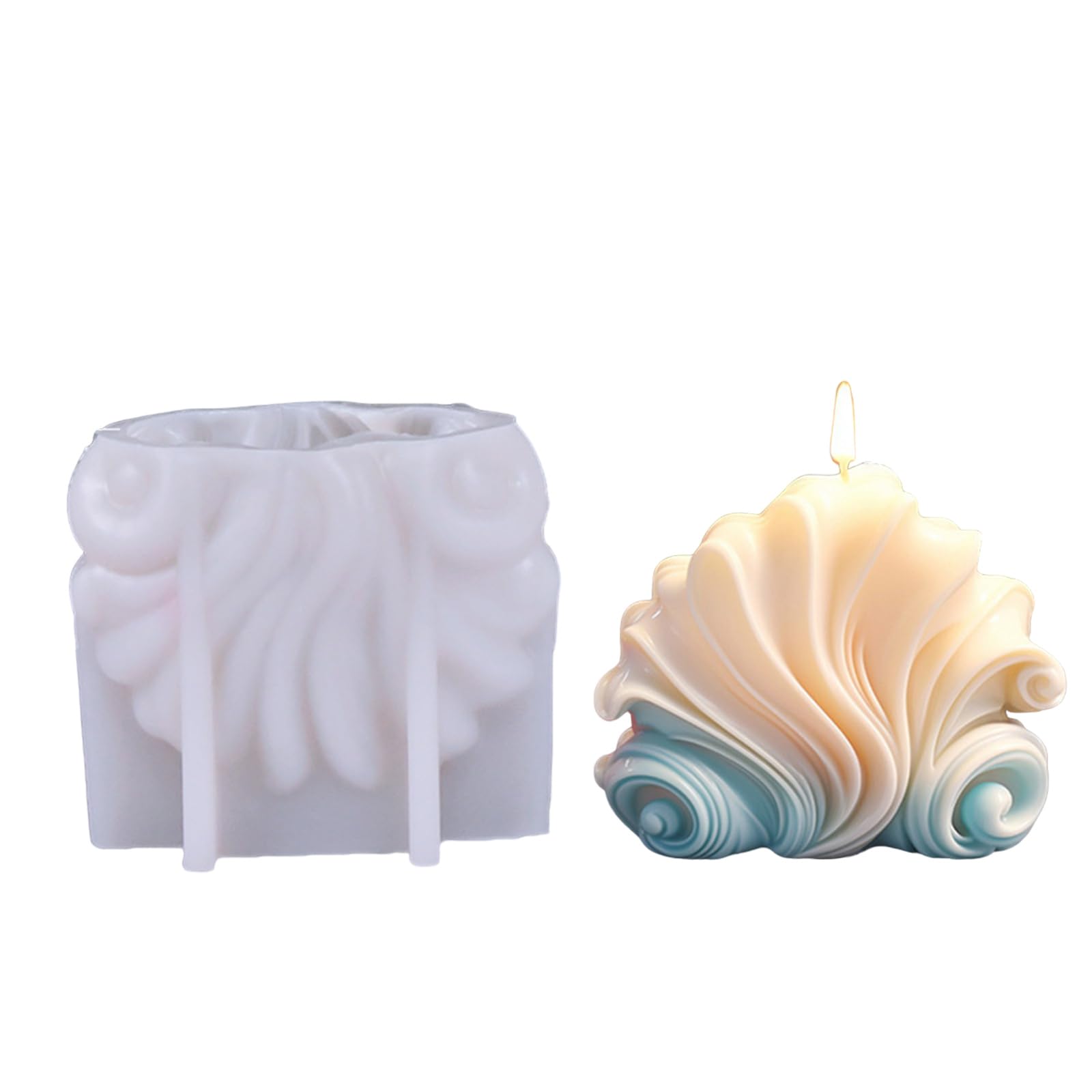 Nucelit 3D Conch Molds for Gypsum Ornament Home Decorations Making