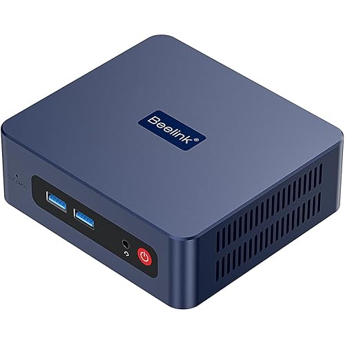 Beelink SER3 Mini PC, AMD Ryzen 3 3200U(up to 3.5GHz) 2C/4T, Mini Computer 16GB DDR4 RAM 500GB SSD, Mini Desktop Computer 4K@60Hz Dual HDMI Display WiFi6/BT5.2/WOL/HTPC/W-11 Pro