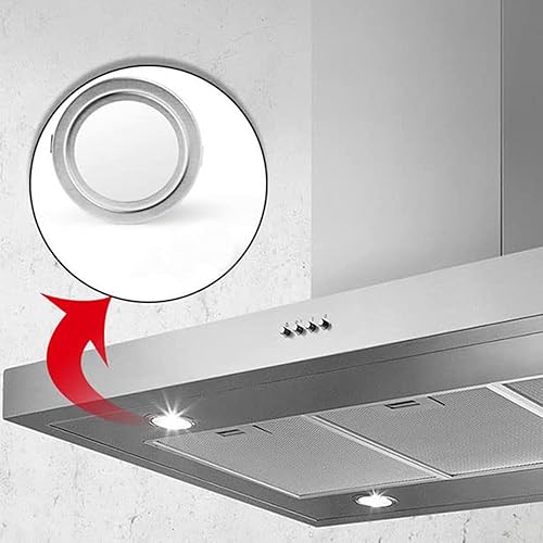 Miniatura 6 de LIDESENMO Paquete de 2 bombillas halógenas de 20 W, 12 V CA, 2.677 in, campana extractora de humo para armario de cocina, estante de escape de humo,