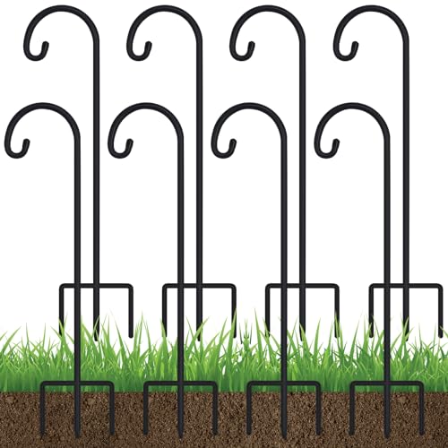 FEED GARDEN Adjustable 32 Inch Shepherd Hooks Rust Resistant Steel Shepard Hooks for Outdoor Hanging...
