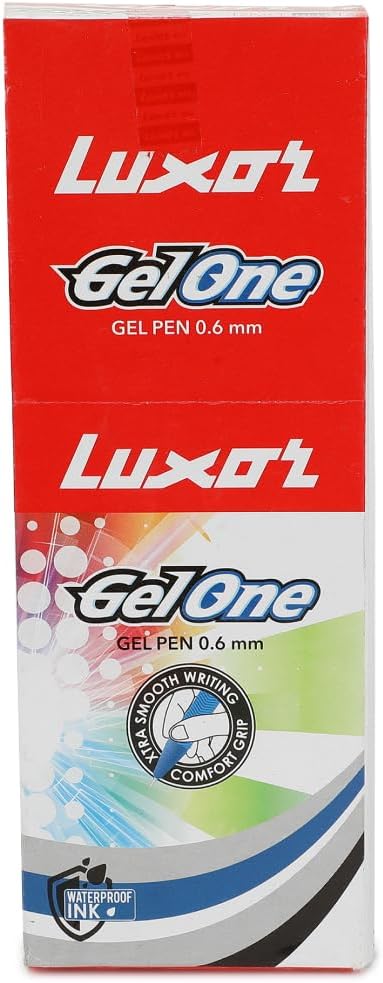 Luxor Gel One Ball Pen Red (20's Box)