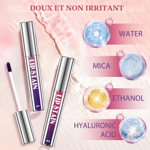 3Pcs Peel Off Lip Stain,Longue Durée peel Off Matte lip gloss,Crayon à lèvres imperméable,Matte Liquid lipstick Nude Lip Gloss,facile à appliquer – vue 6