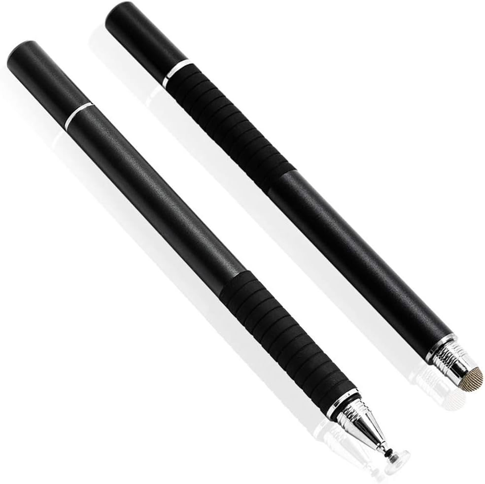 Stylus Pens for ipad, 2 in 1 Disc Stylus Pens for All Touch Screens iPad, iPhone, Samsung, Android, Kindle, Tablet, Laptops, with 6 Replacement Tips (2 Pcs)